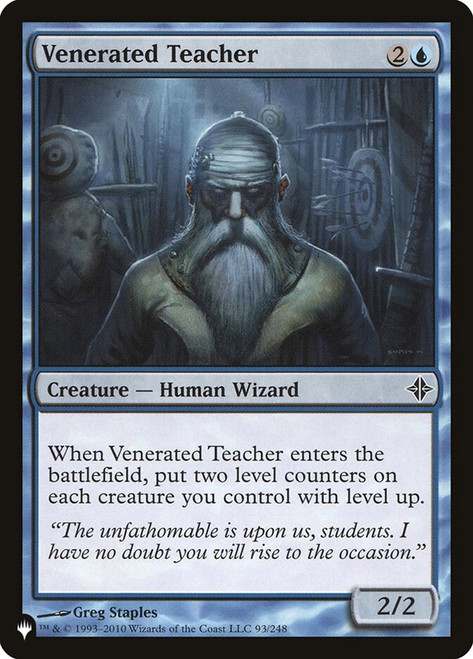 Venerated Teacher\nPlaneswalker Symbol Reprints\nSingle\nMagic The Gathering