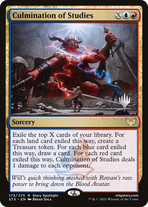 Culmination of Studies (Promo Pack) (Strixhaven: School of Mages)\nPromo: Planeswalker Stamped\nSingle\nMagic The Gathering