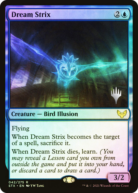 Dream Strix (Promo Pack) (Strixhaven: School of Mages)\nPromo: Planeswalker Stamped\nSingle\nMagic The Gathering