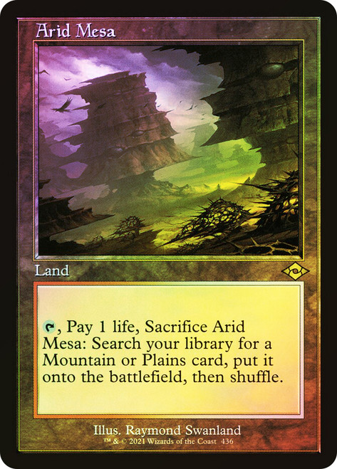 MTG dwell  on the past /懐古　foil Arid Mesa (Retro Frame) (Foil Etched) | Modern Horizons 2