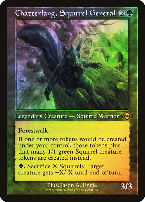 Chatterfang, Squirrel General (Retro Frame)\nModern Horizons 2 - Retro Frame\nSingle\nMagic The Gathering