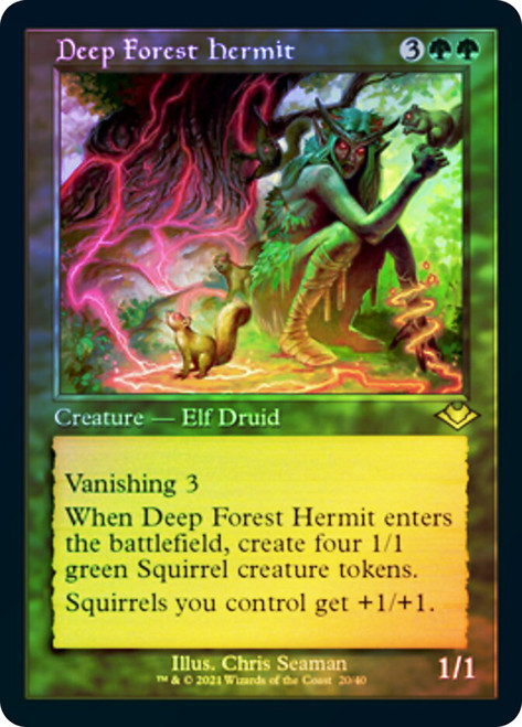 Deep Forest Hermit (Retro Frame)\nModern Horizons - Variants\nSingle\nMagic The Gathering