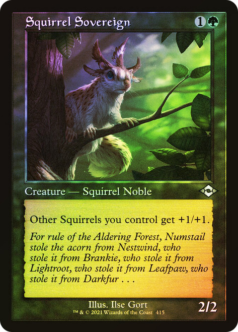 Squirrel Sovereign (Retro Frame)\nModern Horizons 2 - Retro Frame\nSingle\nMagic The Gathering