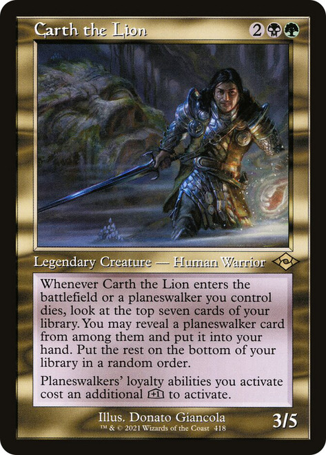 Carth the Lion (Retro Frame)\nModern Horizons 2 - Retro Frame\nSingle\nMagic The Gathering