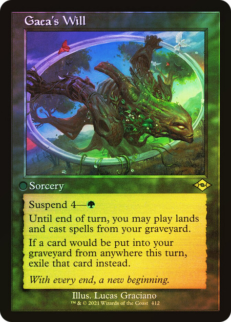 Gaea's Will (Retro Frame)\nModern Horizons 2 - Retro Frame\nSingle\nMagic The Gathering