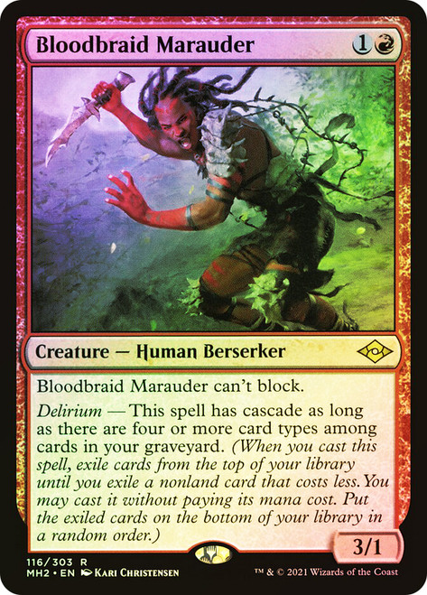 Bloodbraid Marauder\nModern Horizons 2\nSingle\nMagic The Gathering