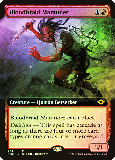 Bloodbraid Marauder (Extended Art)\nModern Horizons 2 - Variants\nSingle\nMagic The Gathering