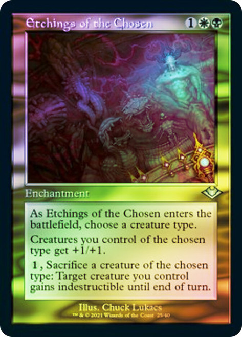 Etchings of the Chosen (Retro Frame)\nModern Horizons - Variants\nSingle\nMagic The Gathering