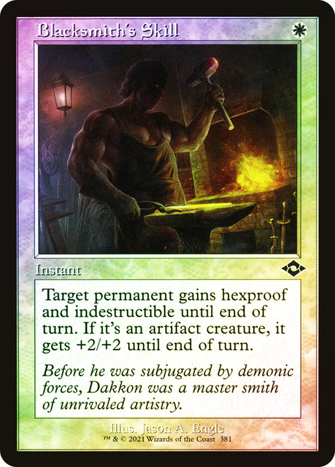Blacksmith's Skill (Retro Frame)\nModern Horizons 2 - Retro Frame\nSingle\nMagic The Gathering