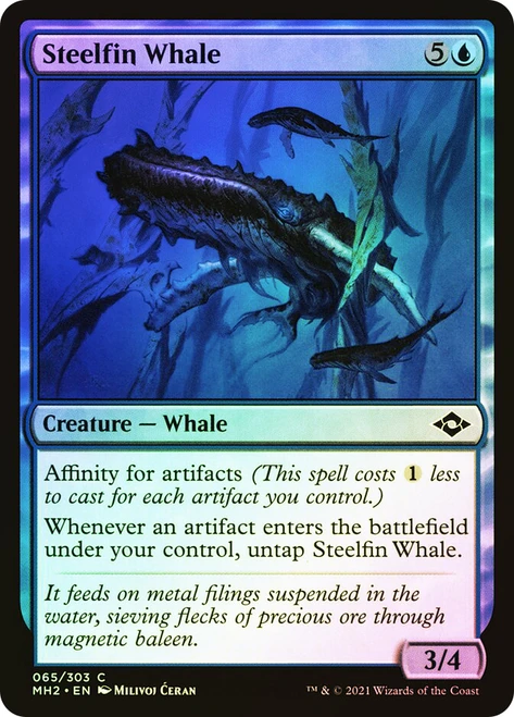 Steelfin Whale\nModern Horizons 2\nSingle\nMagic The Gathering