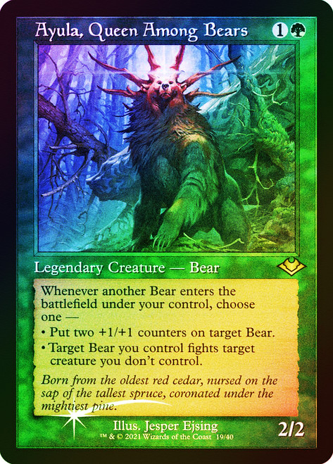 Ayula, Queen Among Bears (Retro Frame) (Foil Etched)\nModern Horizons - Foil Etched\nSingle\nMagic The Gathering