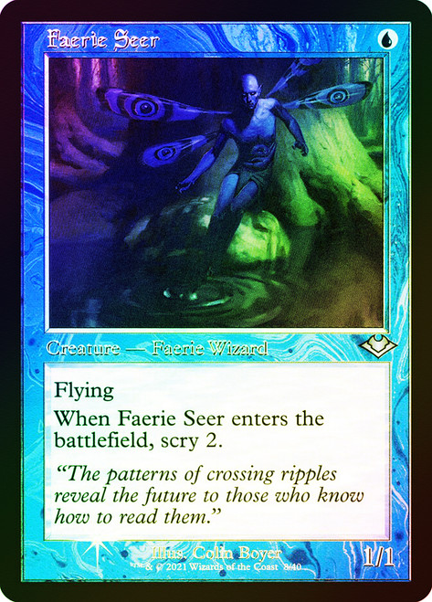 Faerie Seer (Retro Frame) (Foil Etched)\nModern Horizons - Foil Etched\nSingle\nMagic The Gathering