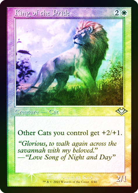 King of the Pride (Retro Frame) (Foil Etched)\nModern Horizons - Foil Etched\nSingle\nMagic The Gathering