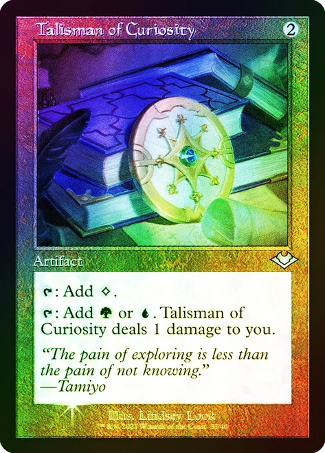 Talisman of Curiosity (Retro Frame) (Foil Etched)\nModern Horizons - Foil Etched\nSingle\nMagic The Gathering