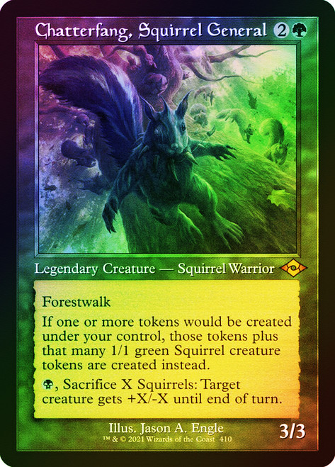 Chatterfang, Squirrel General (Retro Frame) (Foil Etched)\nModern Horizons 2 - Foil Etched\nSingle\nMagic The Gathering