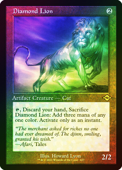 Diamond Lion (Retro Frame) (Foil Etched)\nModern Horizons 2 - Foil Etched\nSingle\nMagic The Gathering