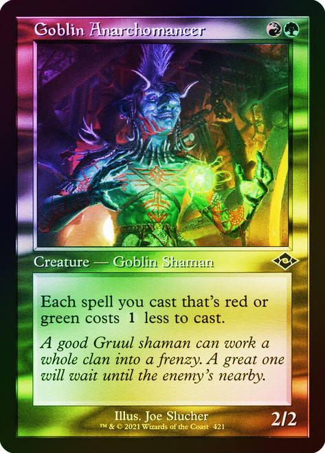 Goblin Anarchomancer (Retro Frame) (Foil Etched)\nModern Horizons 2 - Foil Etched\nSingle\nMagic The Gathering
