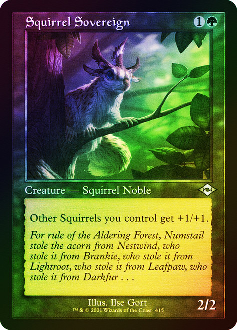 Squirrel Sovereign (Retro Frame) (Foil Etched)\nModern Horizons 2 - Foil Etched\nSingle\nMagic The Gathering