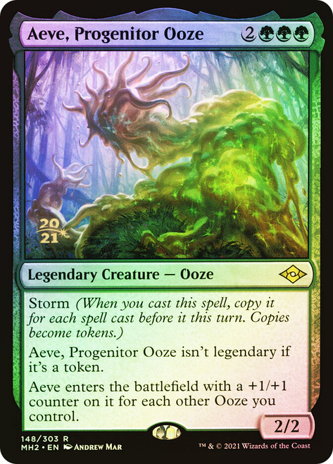 Aeve, Progenitor Ooze (Prerelease) (Modern Horizons 2)\nPromo: Date Stamped\nSingle\nMagic The Gathering