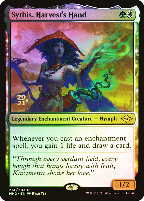 Sythis, Harvest's Hand (Prerelease) (Modern Horizons 2)\nPromo: Date Stamped\nSingle\nMagic The Gathering