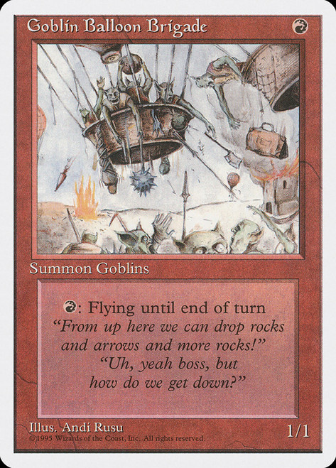 Goblin Balloon Brigade\n4th Edition\nSingle\nMagic The Gathering