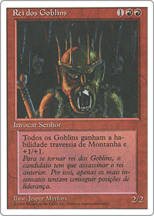 Goblin King
4th Edition - Portuguese
Single
Magic The Gathering
