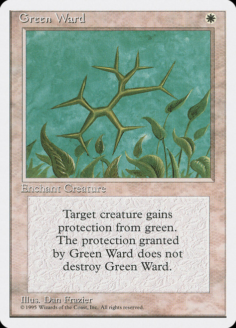 Green Ward\n4th Edition\nSingle\nMagic The Gathering