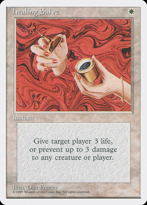 Healing Salve\n4th Edition\nSingle\nMagic The Gathering