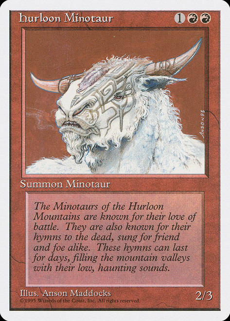 Hurloon Minotaur\n4th Edition\nSingle\nMagic The Gathering