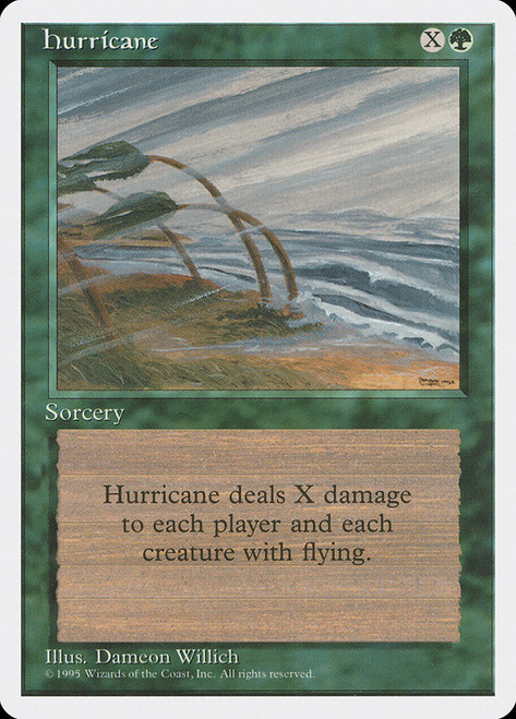 Hurricane\n4th Edition\nSingle\nMagic The Gathering