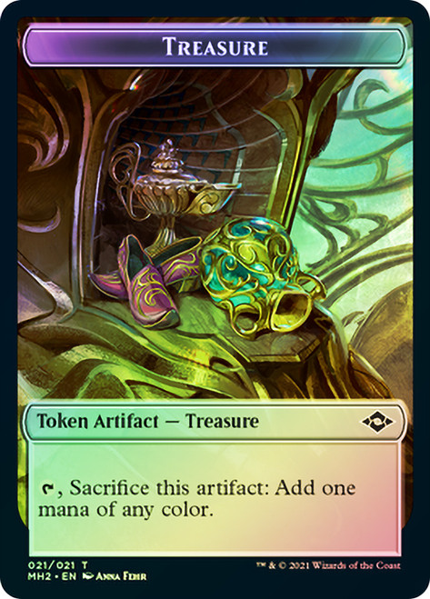 {Treasure Token} (#21) // {Zombie Token}\nModern Horizons 2\nSingle\nMagic The Gathering