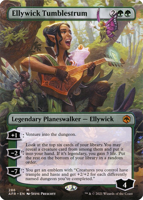 Ellywick Tumblestrum (Borderless)\nAdventures in the Forgotten Realms - Variants\nSingle\nMagic The Gathering