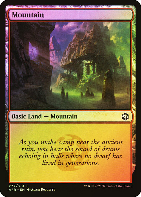Mountain (#277)\nAdventures in the Forgotten Realms\nSingle\nMagic The Gathering