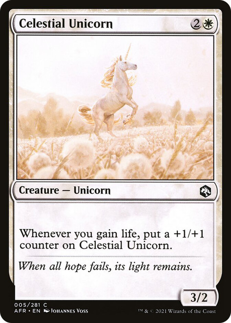 Celestial Unicorn\nAdventures in the Forgotten Realms\nSingle\nMagic The Gathering