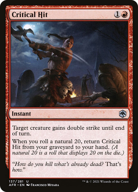 Critical Hit\nAdventures in the Forgotten Realms\nSingle\nMagic The Gathering