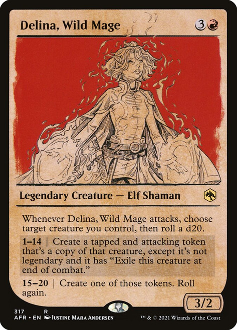 Delina, Wild Mage (Showcase)\nAdventures in the Forgotten Realms - Variants\nSingle\nMagic The Gathering