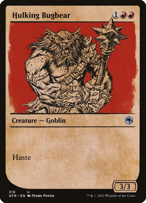 Hulking Bugbear (Showcase)\nAdventures in the Forgotten Realms - Variants\nSingle\nMagic The Gathering