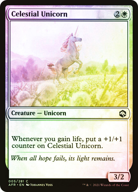 Celestial Unicorn\nAdventures in the Forgotten Realms\nSingle\nMagic The Gathering