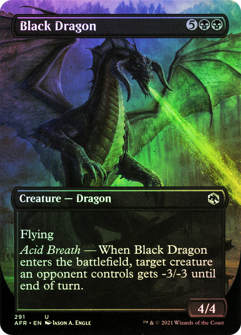 Black Dragon (Borderless)\nAdventures in the Forgotten Realms - Variants\nSingle\nMagic The Gathering