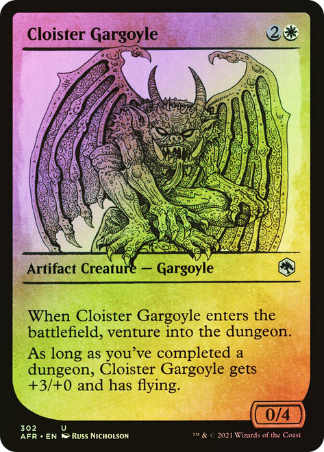 Cloister Gargoyle (Showcase)\nAdventures in the Forgotten Realms - Variants\nSingle\nMagic The Gathering