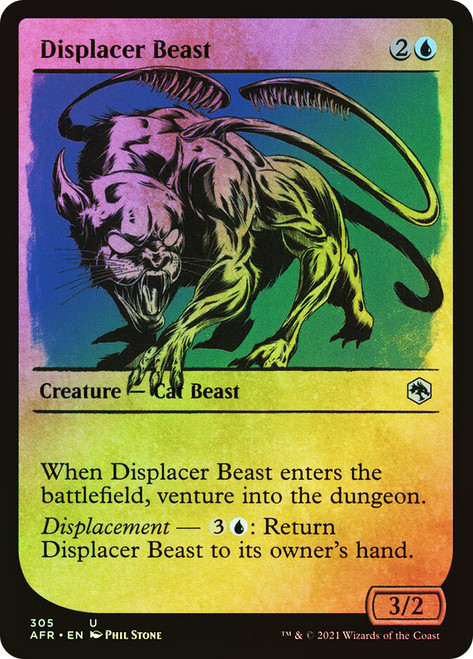 Displacer Beast (Showcase)\nAdventures in the Forgotten Realms - Variants\nSingle\nMagic The Gathering