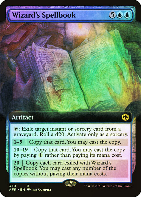 Wizard's Spellbook (Extended Art)\nAdventures in the Forgotten Realms - Variants\nSingle\nMagic The Gathering