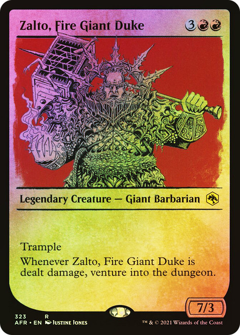 Zalto, Fire Giant Duke (Showcase)\nAdventures in the Forgotten Realms - Variants\nSingle\nMagic The Gathering