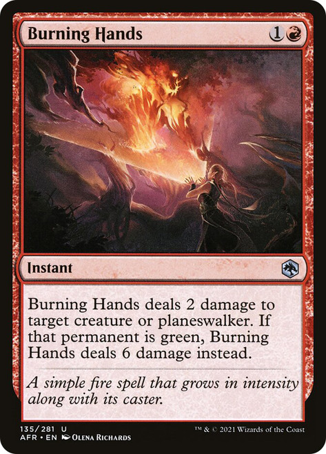 Burning Hands\nAdventures in the Forgotten Realms\nSingle\nMagic The Gathering