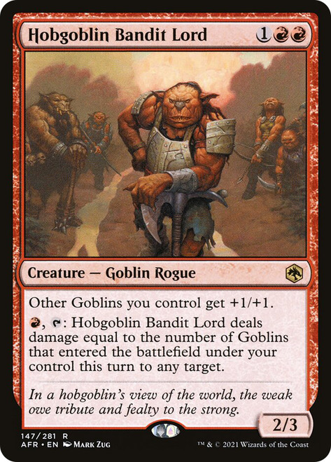 Hobgoblin Bandit Lord\nAdventures in the Forgotten Realms\nSingle\nMagic The Gathering