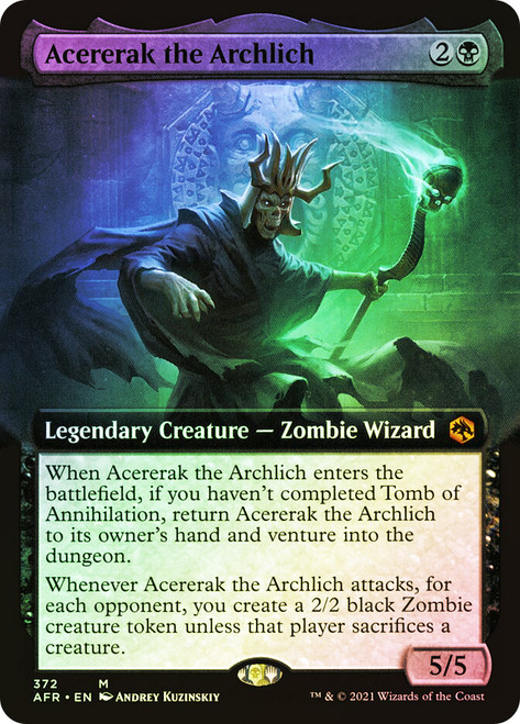 Acererak the Archlich (Extended Art)\nAdventures in the Forgotten Realms - Variants\nSingle\nMagic The Gathering