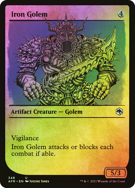 Iron Golem (Showcase)\nAdventures in the Forgotten Realms - Variants\nSingle\nMagic The Gathering