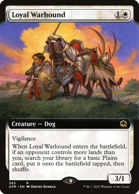 Loyal Warhound (Extended Art)\nAdventures in the Forgotten Realms - Variants\nSingle\nMagic The Gathering