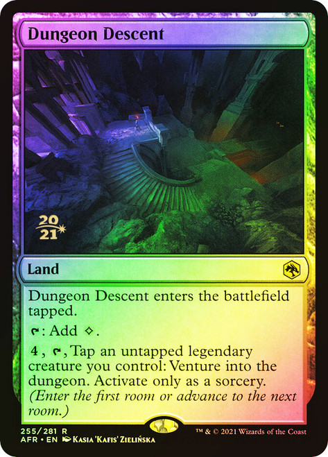 Dungeon Descent (Prerelease) (Adventures in the Forgotten Realms)\nPromo: Date Stamped\nSingle\nMagic The Gathering