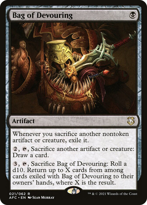 Bag of Devouring\nAdventures in the Forgotten Realms Commander\nSingle\nMagic The Gathering